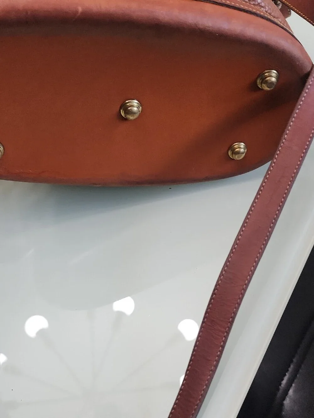 Dooney & Bourke  Chestnut Brown Pebbled Leather Satchel All Weather. No Tag